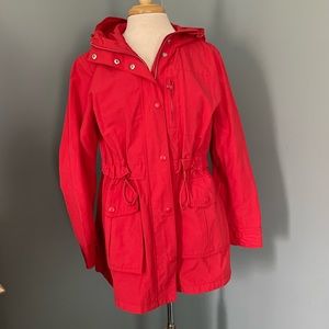 J Crew Red “perfect lightweight jacket” size small
